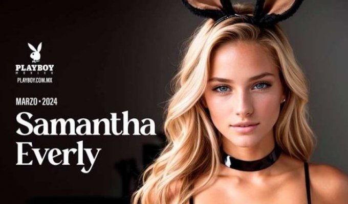 На обложке Playboy впервые появилась Саманта Эверли (Samantha Everly): но тут что-то не так (10 фото)