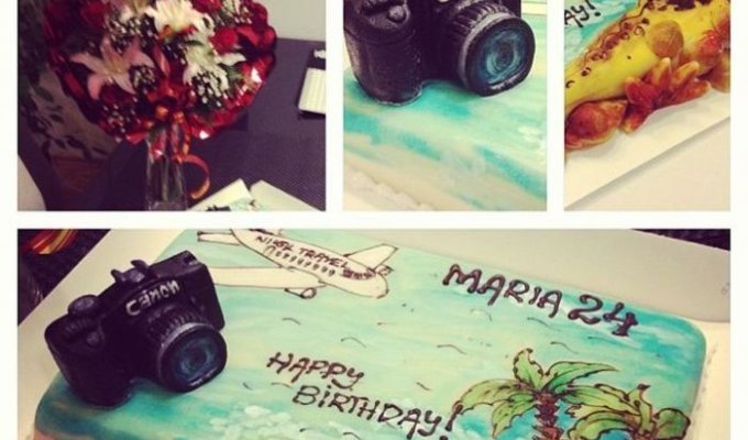 Торт на день рождения (2 фото)