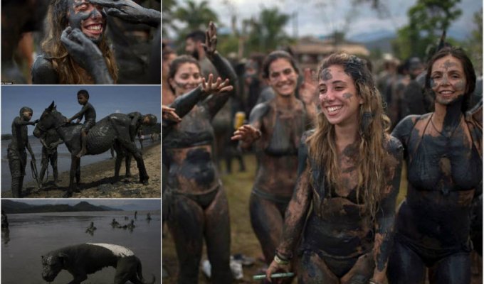 Чумазые, но довольные: грязевая вечеринка в Бразилии (24 фото)
