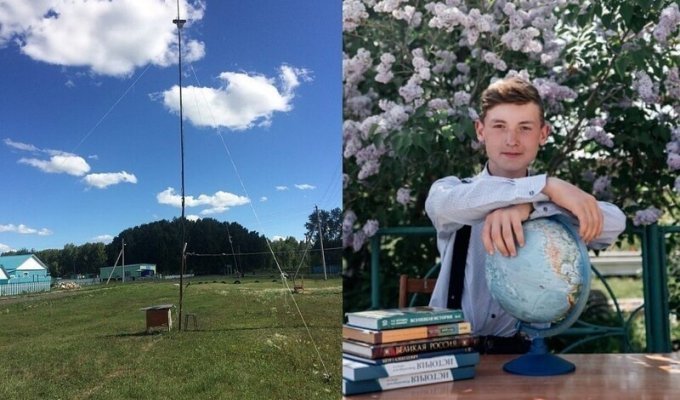 Смышленый сибирский школьник обеспечил интернетом родной поселок (3 фото)