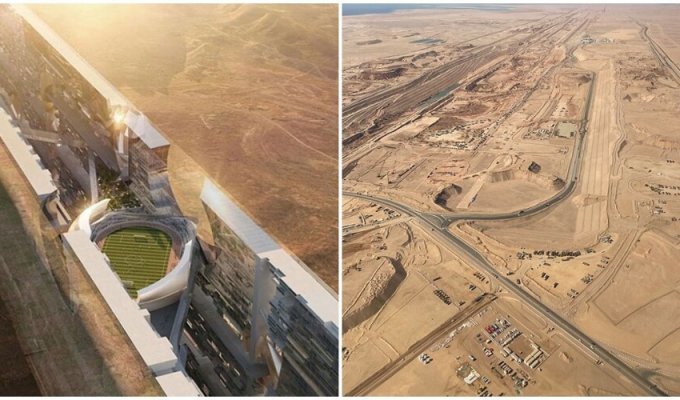 В Саудовской Аравии строят футуристический зеркальный город (10 фото)