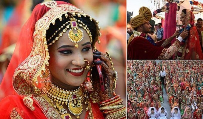 Торговец алмазами выдает замуж сотни индийских сирот одновременно (14 фото)
