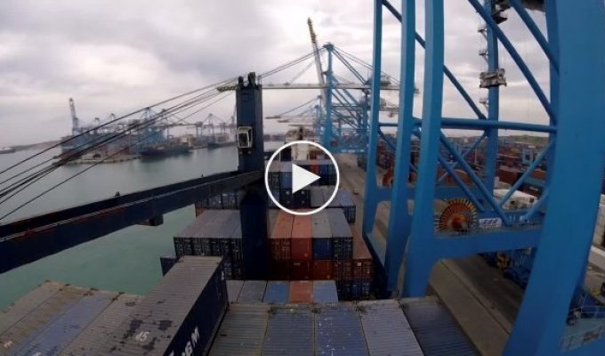 Процесс захода судна (контейнеровоза) в один из наиболее посещаемых портов в Средиземном море