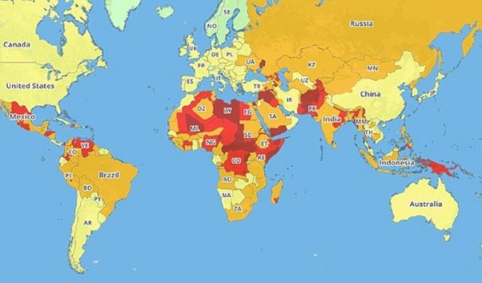 Страны, наиболее опасные для путешественников (5 фото)
