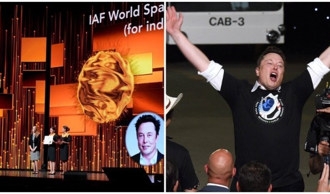 Илон Маск получил Всемирную космическую премию (4 фото)