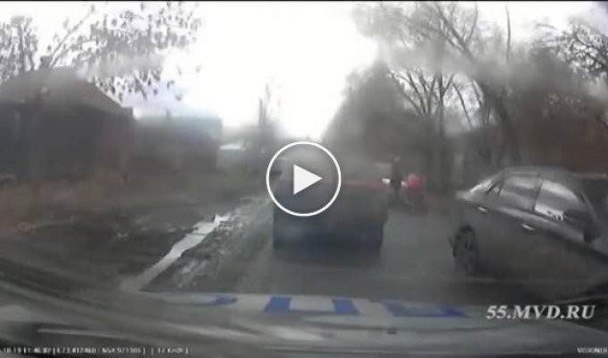 Погоня за водителем без прав в Омске