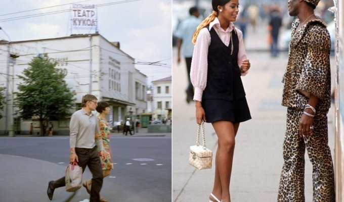 Восток и Запад: цветные фото Москвы и Нью-Йорка в 1969 году (33 фото)