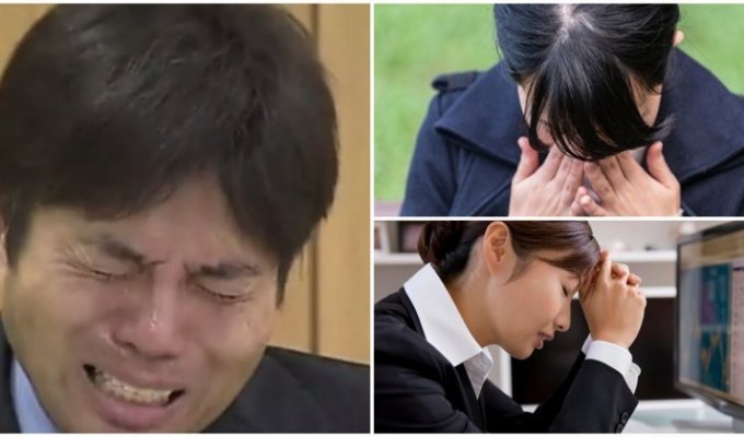 Поплачь и все пройдет: японские компании поощряют сотрудников слезами снимать стресс (3 фото)