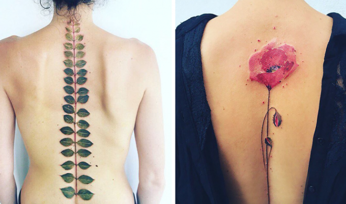 Татуировки, которые можно принять за живые цветы (27 фото)