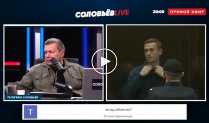Владимир Соловьев Навальный воспитывает поколение любителей Украины
