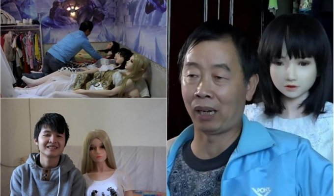 После развода китаец воспитывал сына с семью секс куклами (9 фото)