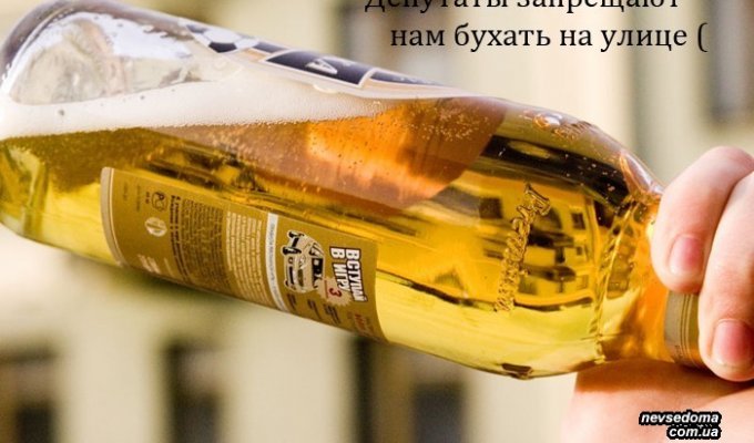 P.S. Госдума приняла закон о запрете распития пива на улице!