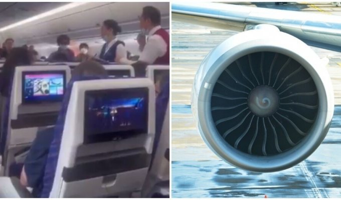 Китаец бросил в двигатель самолёта монетки "на удачу" и задержал рейс на несколько часов (2 фото + 1 видео)