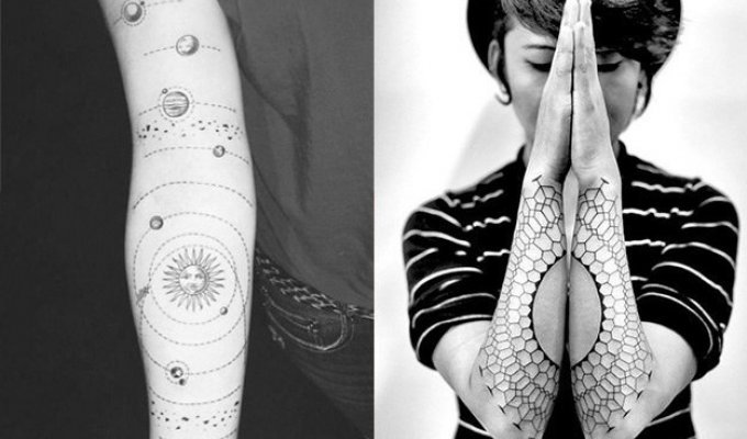 23 изящных тату-рукава, которые поразят ваше воображение (24 фото)