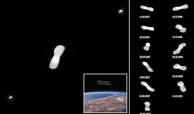 Астрономы сделали зрелищные снимки астероида Клеопатра (5 фото)