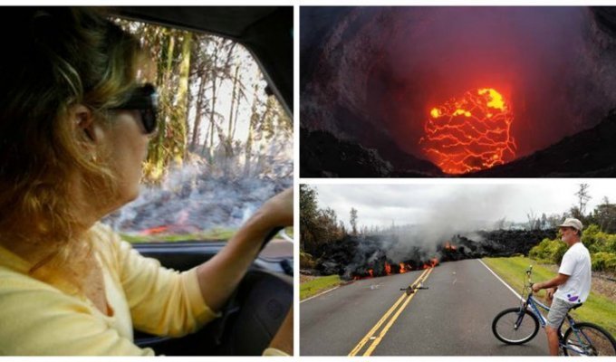 "Богиня Пеле вернулась за своей землей": горящая лава поглощает Гавайи (19 фото + 1 видео)