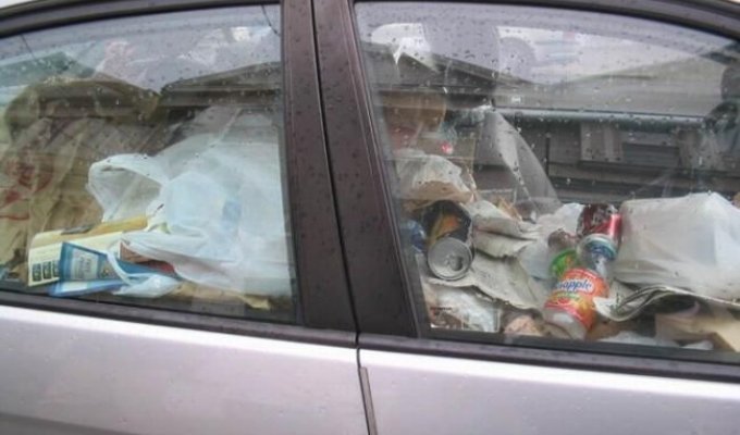 Машины превратились в мусорку (12 фотографий)