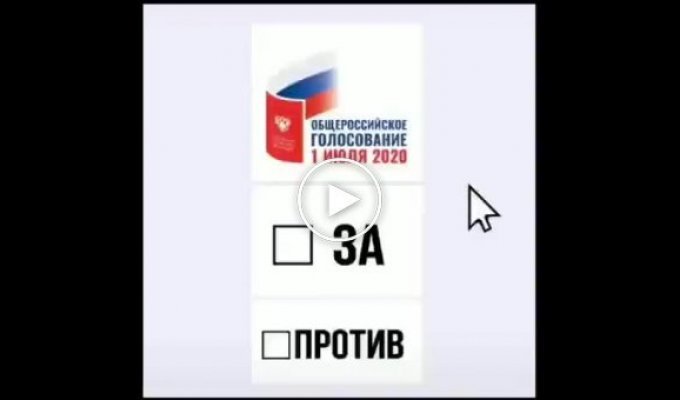 Пример онлайн голосования по поправкам в Конституцию 2020 России