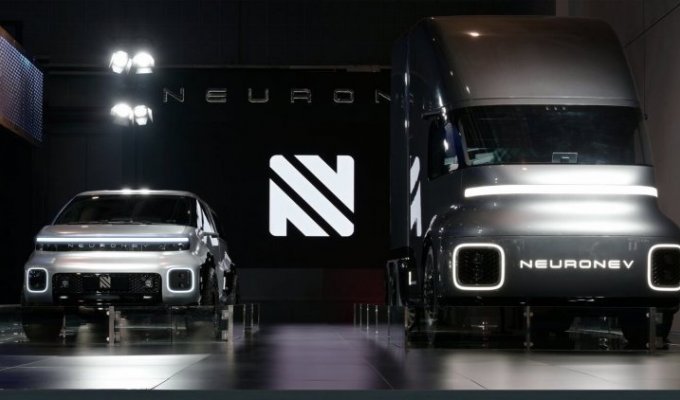 Американский стартап Neuron показал необычные электрические автомобиль-трансформер и грузовик (23 фото + 3 видео)