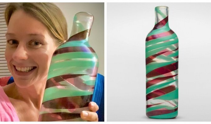 Стеклянная бутылка из секонд-хенда оказалась творением знаменитого архитектора (3 фото)