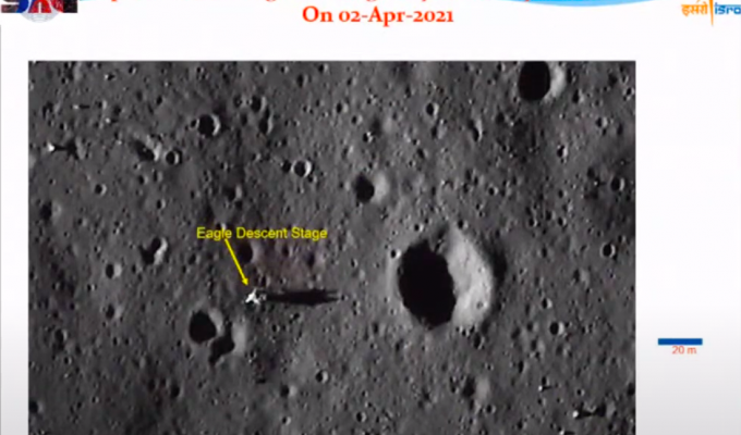 Индия сфотографировала лунный модуль «Аполлона» (4 фото + 2 гиф)