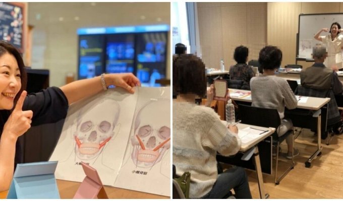 После ношения медицинских масок японцы бросились скупать курсы по улыбке (4 фото)
