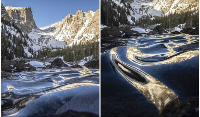 Уникальное природное явление на озере в Колорадо (20 фото)