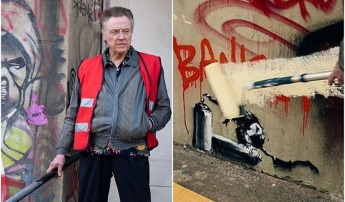 Актер Кристофер Уокен закрасил граффити Бэнкси (6 фото + 1 видео)