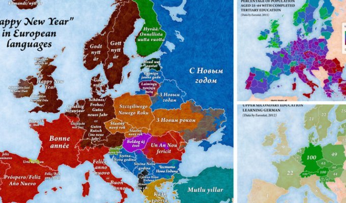 Удивительные карты Европы, которые помогут взглянуть на этот мир несколько иначе (14 фото)