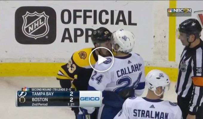 Хоккеист проигнорировал предупреждение НХЛ и снова облизал соперника во время матча