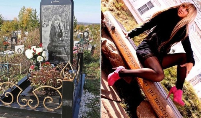 История памятника в виде iPhone на кладбище в Уфе получила продолжение (4 фото)