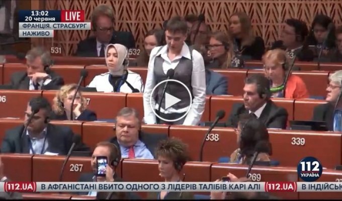 Савченко выступила в ПАСЕ. Мы платим за мир в Европе кровью своих людей