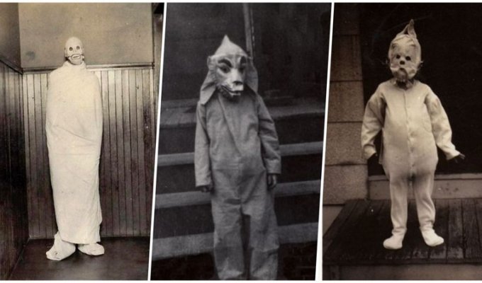 Винтажные фотографии до жути страшных костюмов на Хэллоуин (26 фото)