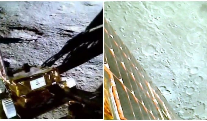 Индийский луноход передал неожиданные данные о поверхности Луны (4 фото)