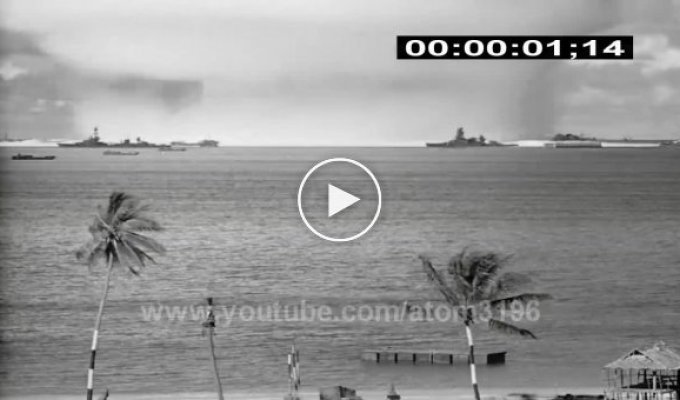 Искусственные цунами от атомной бомбы видео испытаний