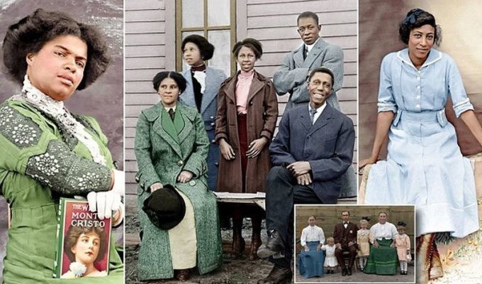 Афроамериканцы в эпоху расовой сегрегации: раскрашенные фотографии 1910-1925 гг (6 фото)