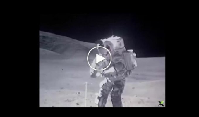 Ускоренное видео с американцами на Луне под веселую музыку