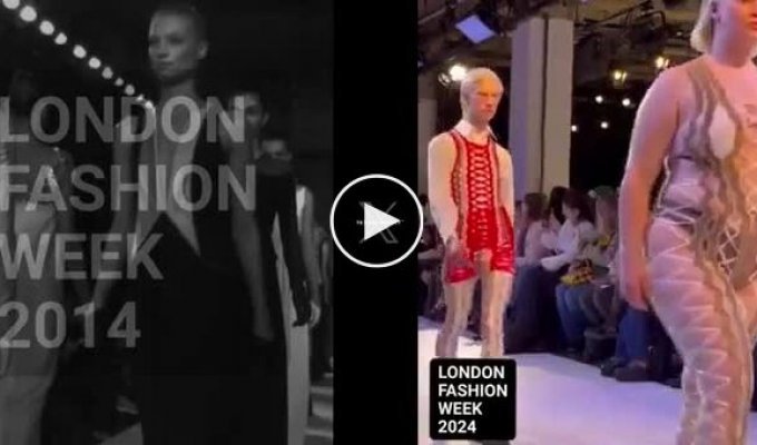 Лондонская Неделя моды в 2014 и 2024 годах