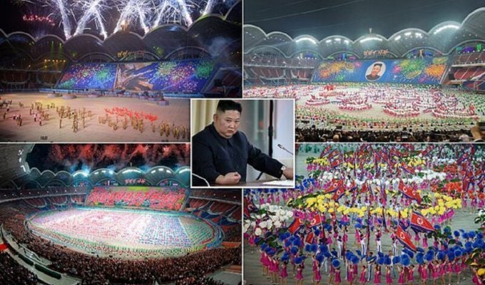 100 тысяч северных корейцев станцевали в унисон (23 фото)