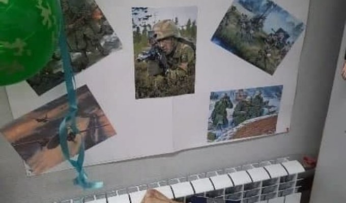 В Астраханской области в местном магазине заметили солдат вермахта на поздравительной стенгазете (3 фото)