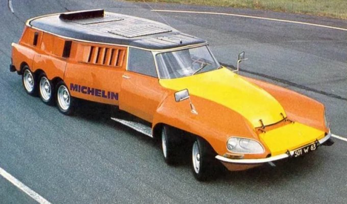 Citroen PLR компании Michelin был 10-колесным монстром, созданным для испытаний грузовых шин (8 фото + 1 видео)