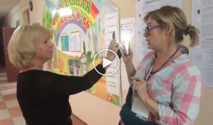 Директор российской школы Радаева кривлялась перед журналистами на выборах