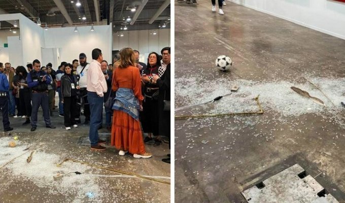 На современной выставке женщина разбила экспонат стоимостью $20 000 (8 фото)