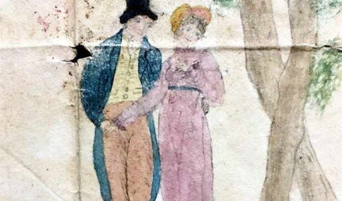 Перебиравшая вещи бабушки женщина нашла валентинку 19 века с печальной историей (5 фото)
