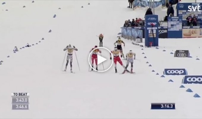Российская лыжница ударила шведку палкой