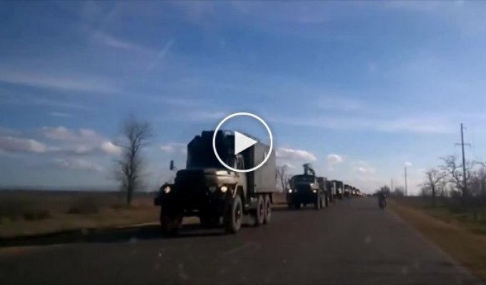 Передвижение русских войск в сторону материка в Крыму