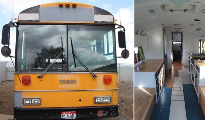 Семья с 4 детьми превратила школьный автобус в невероятный дом на колесах (11 фото)