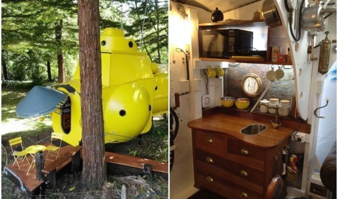 "Безумный ученый" из Новой Зеландии построил в лесу желтую подводную лодку (19 фото)