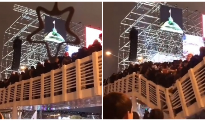 Прямо под гимн России в парке Горького обрушился мост с людьми (1 фото + 3 видео)