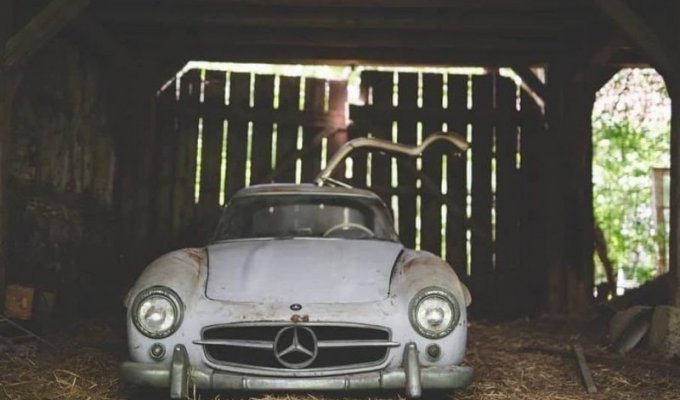 Развенчание красивой легенды о Mercedes 300 SL "Gullwing", найденном в заброшенном сарае (18 фото)